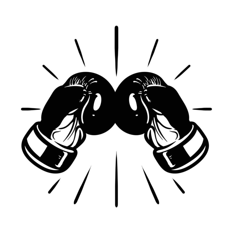 Vector Illustration Black Boxing gloves