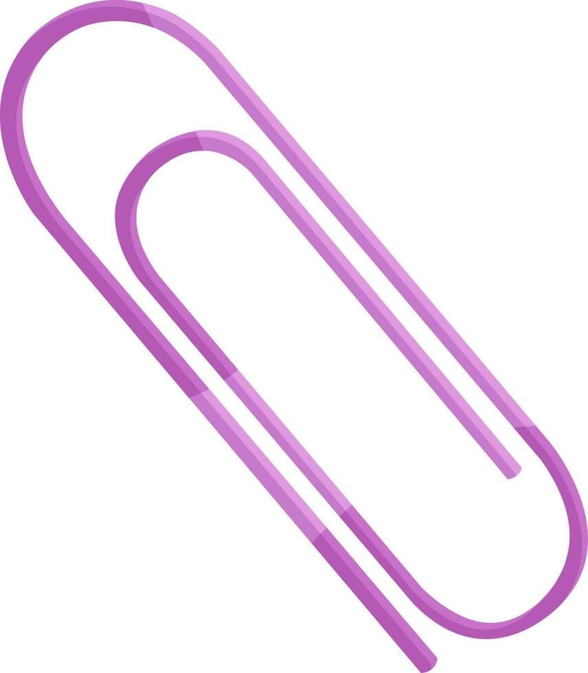 bright vector illustration paper clip, school and office supplies, back to school
