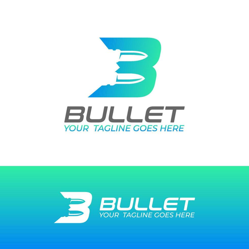 Initial B Letter Bullet Logo Vector Design