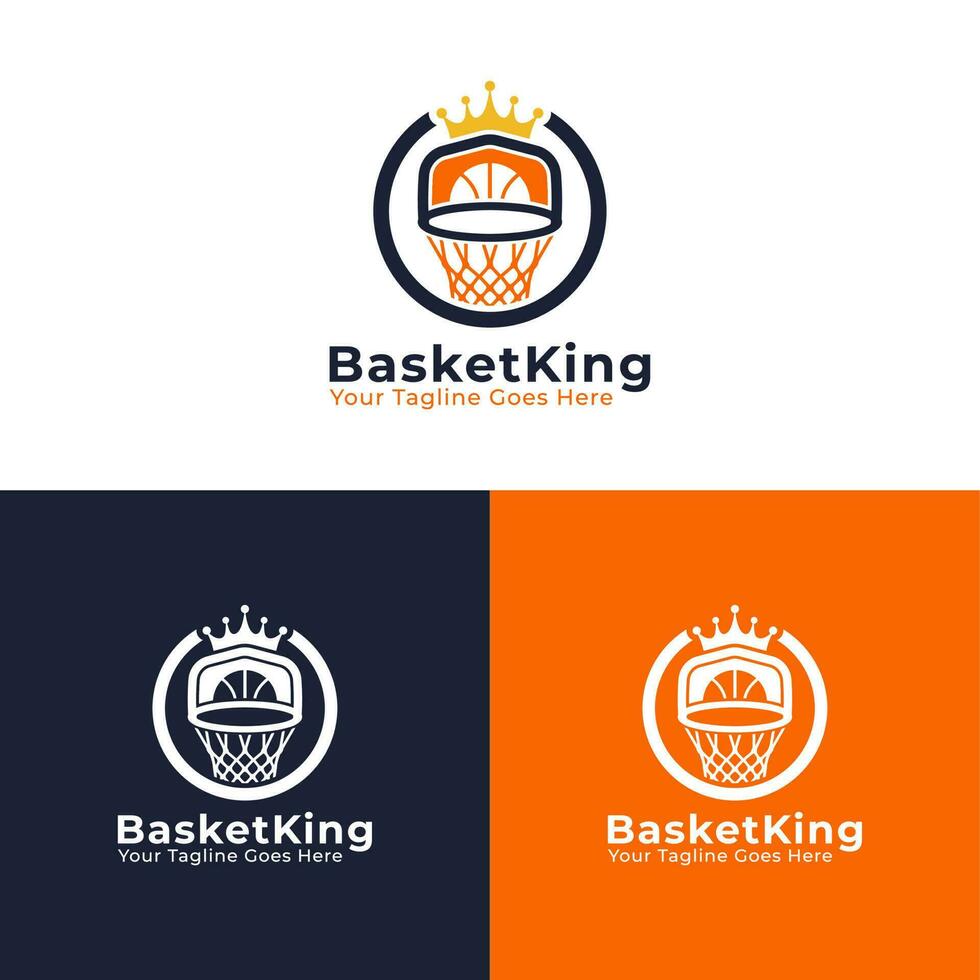 Basketball King Logo Vector Design, Sports Logo Design 23877856 Vector
