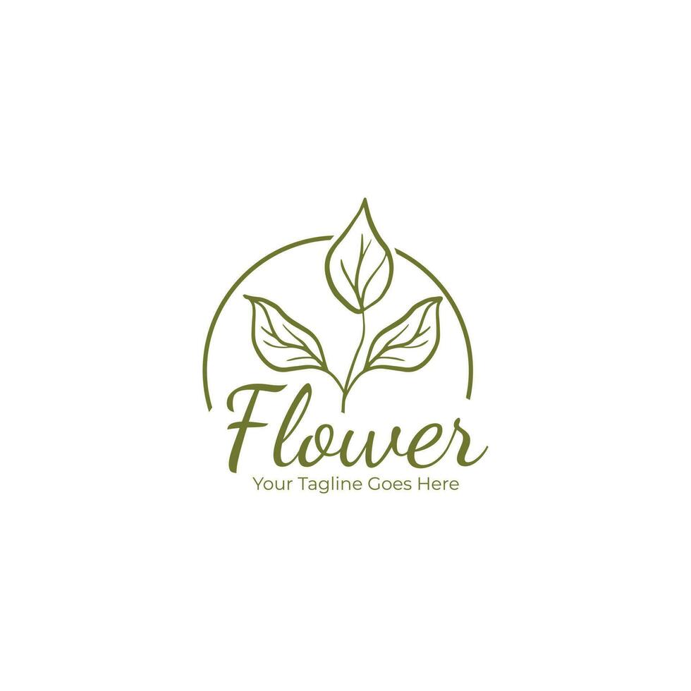 flor logo vector diseño, florista logo diseño, spa logo, belleza