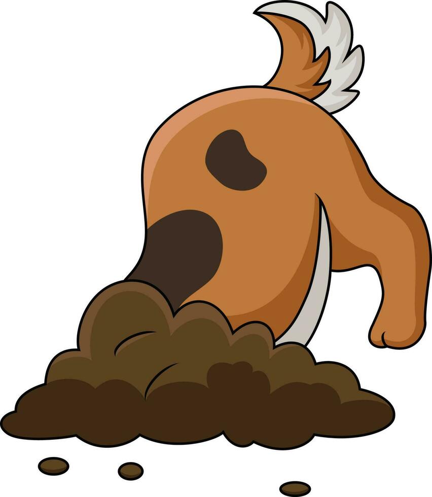 Dog Digging Vector Art Icons And Graphics For Free Download