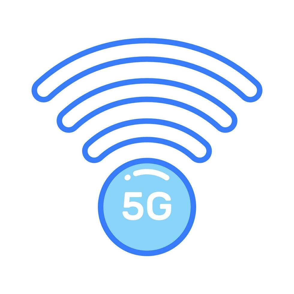 5G network technology signals vector design in trendy style, ready to use