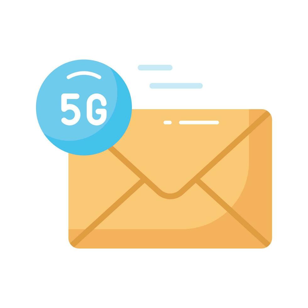 An icon of 5G network connection in editable style, ready to us icon vector