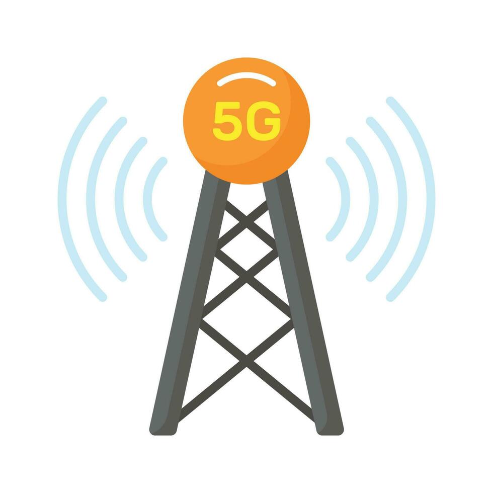 5G signal tower vector design in modern style, easy to use icon