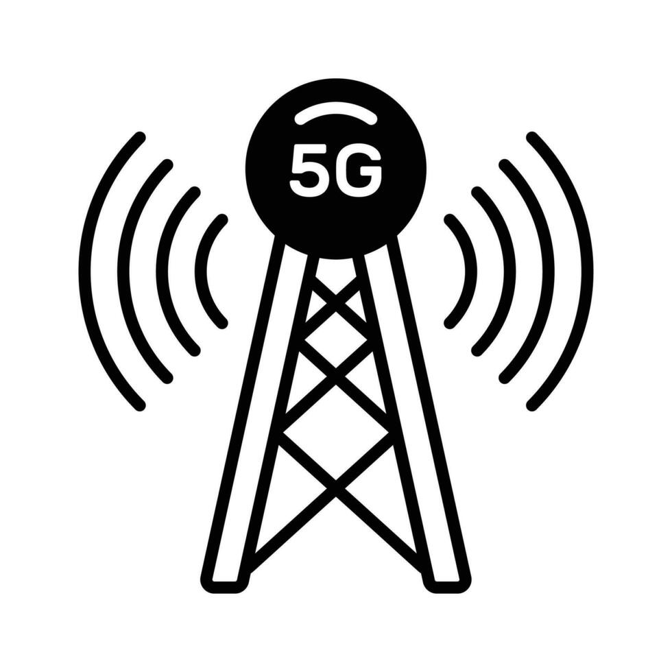 5G signal tower vector design in modern style, easy to use icon