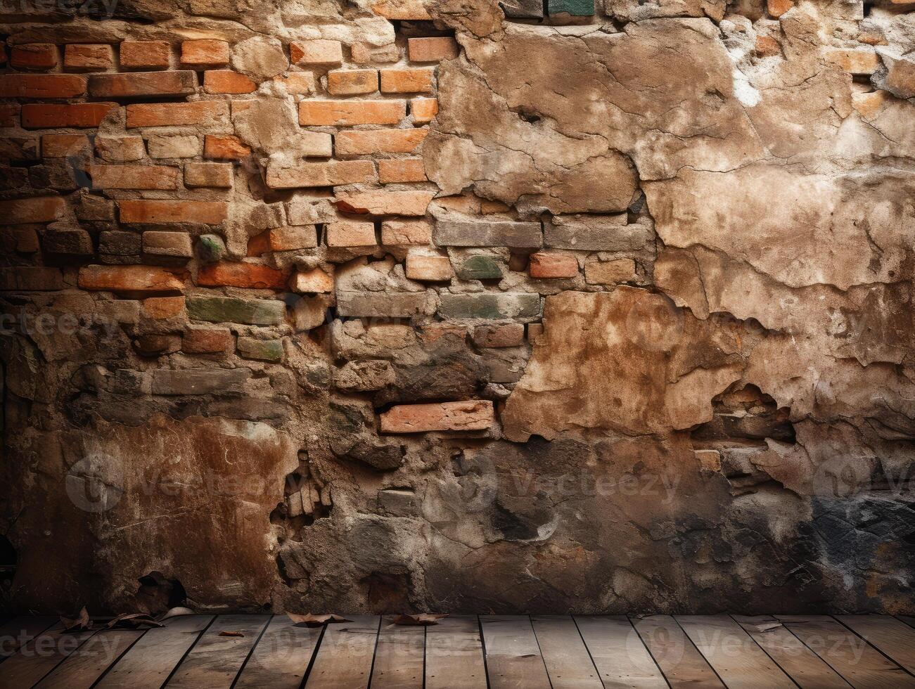 Old Rustic Cement VIntage bricks wall background wallpaper photo