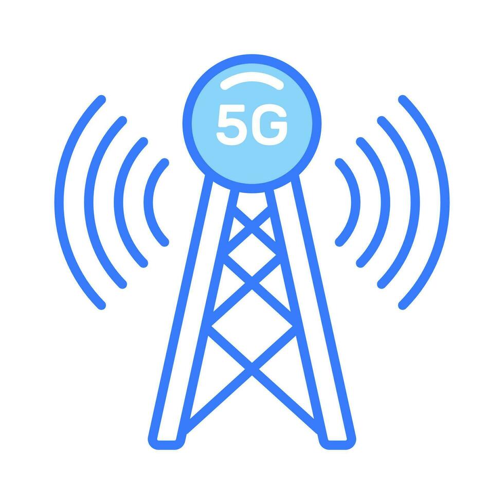 5G signal tower vector design in modern style, easy to use icon