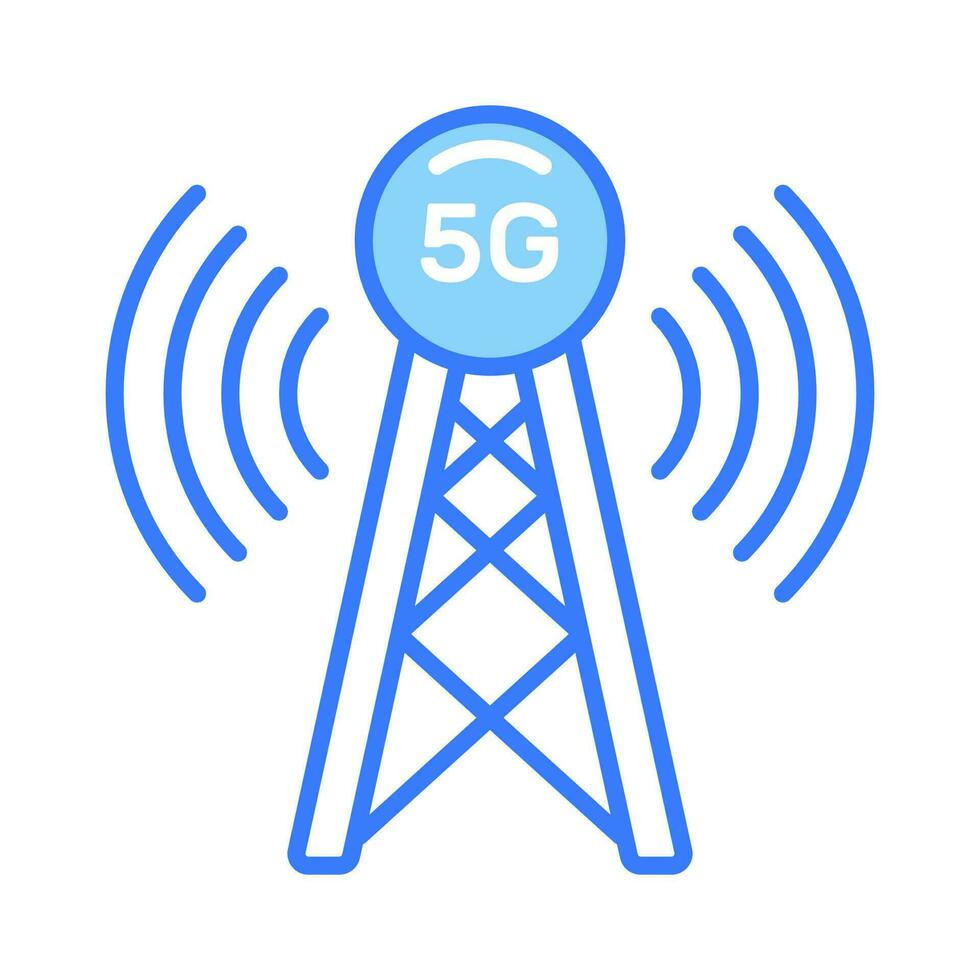 5G signal tower vector design in modern style, easy to use icon