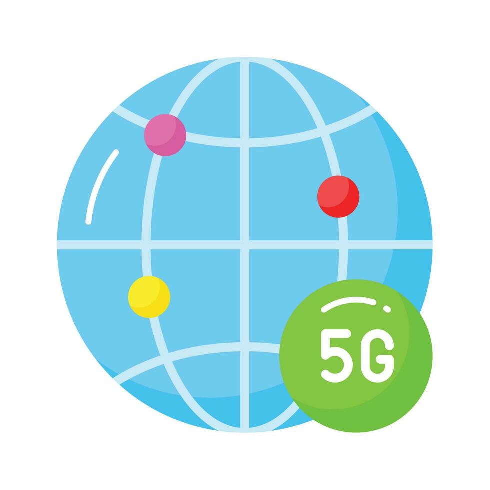 Grab this creatively designed 5G network connection icon in trendy style, 5G technology vector