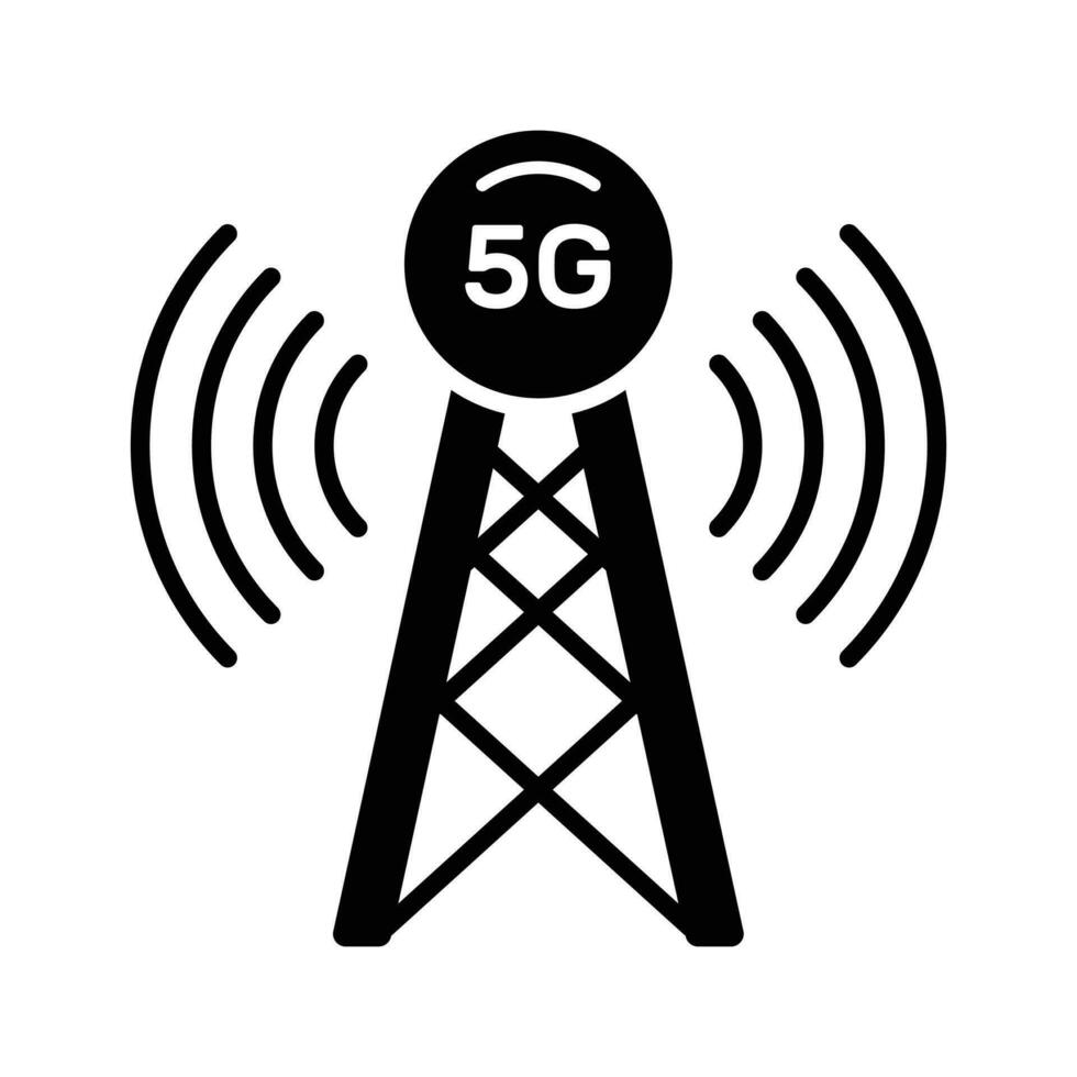 5G signal tower vector design in modern style, easy to use icon