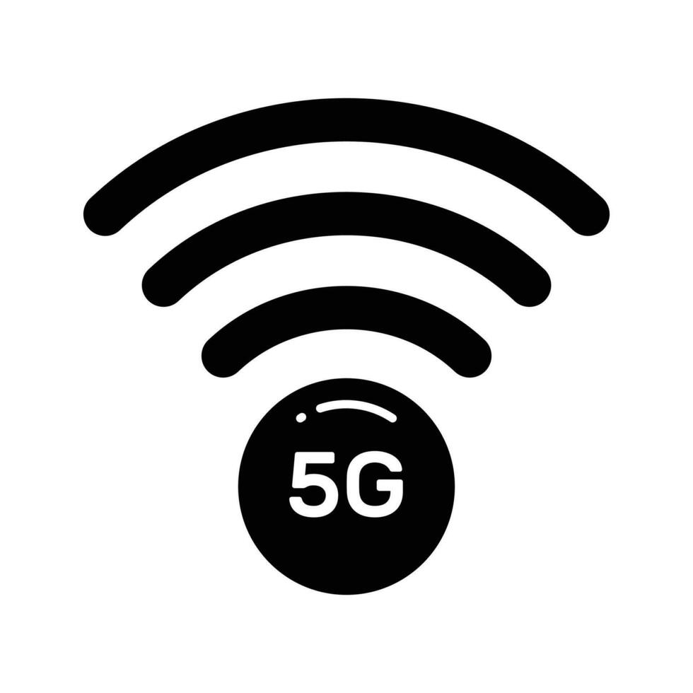 5G network technology signals vector design in trendy style, ready to use