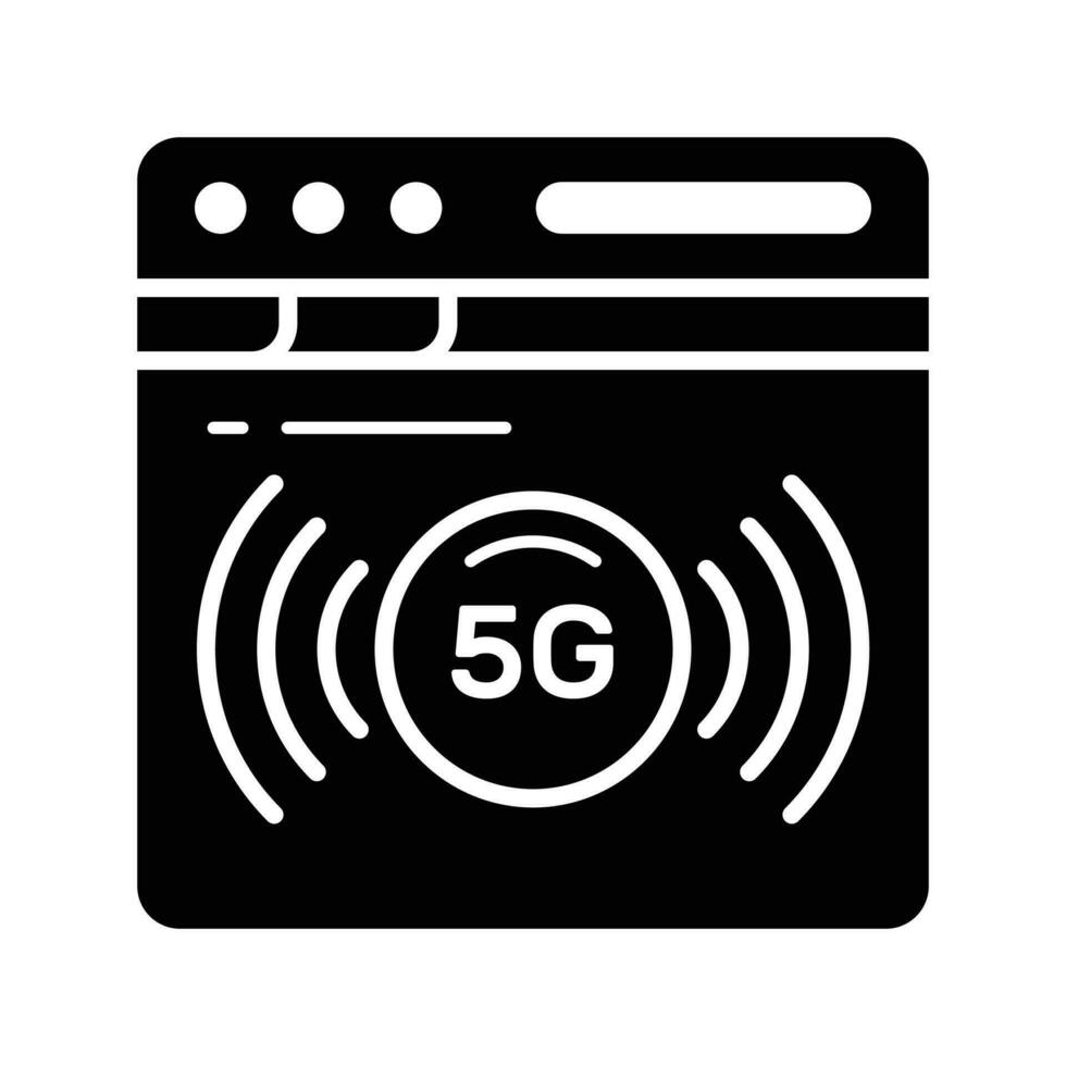 5G network browser vector design in modern style, icon of 5g technology