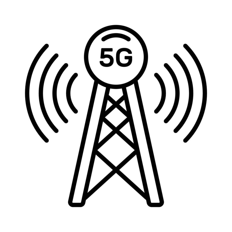 5G signal tower vector design in modern style, easy to use icon