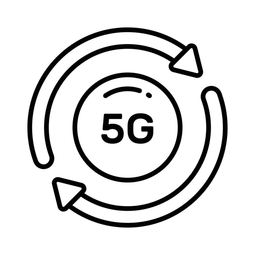 5g tecnología actualizar vector diseño en moderno estilo, fácil a utilizar icono