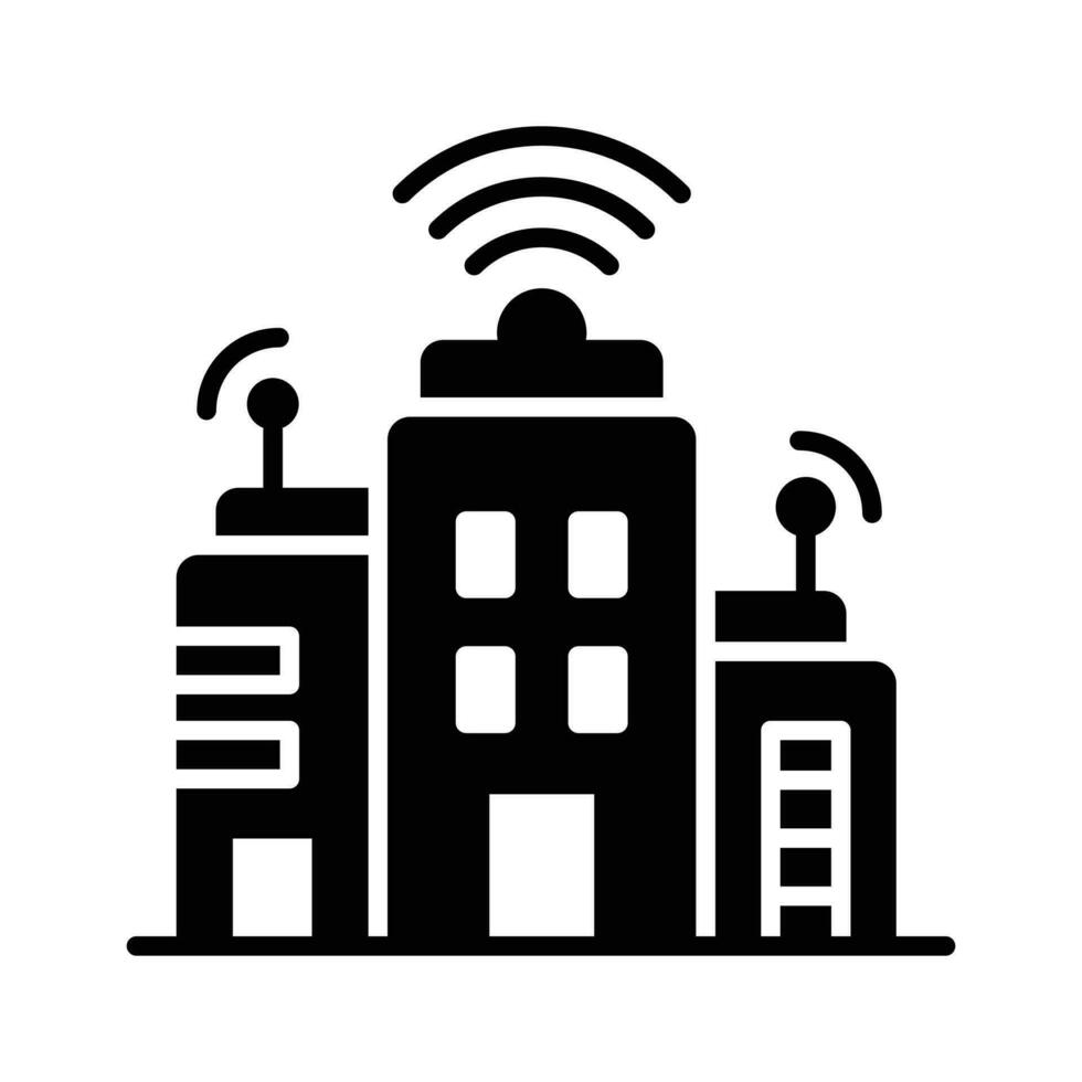 Grab this creatively designed smart city icon in trendy style, 5G technology vector