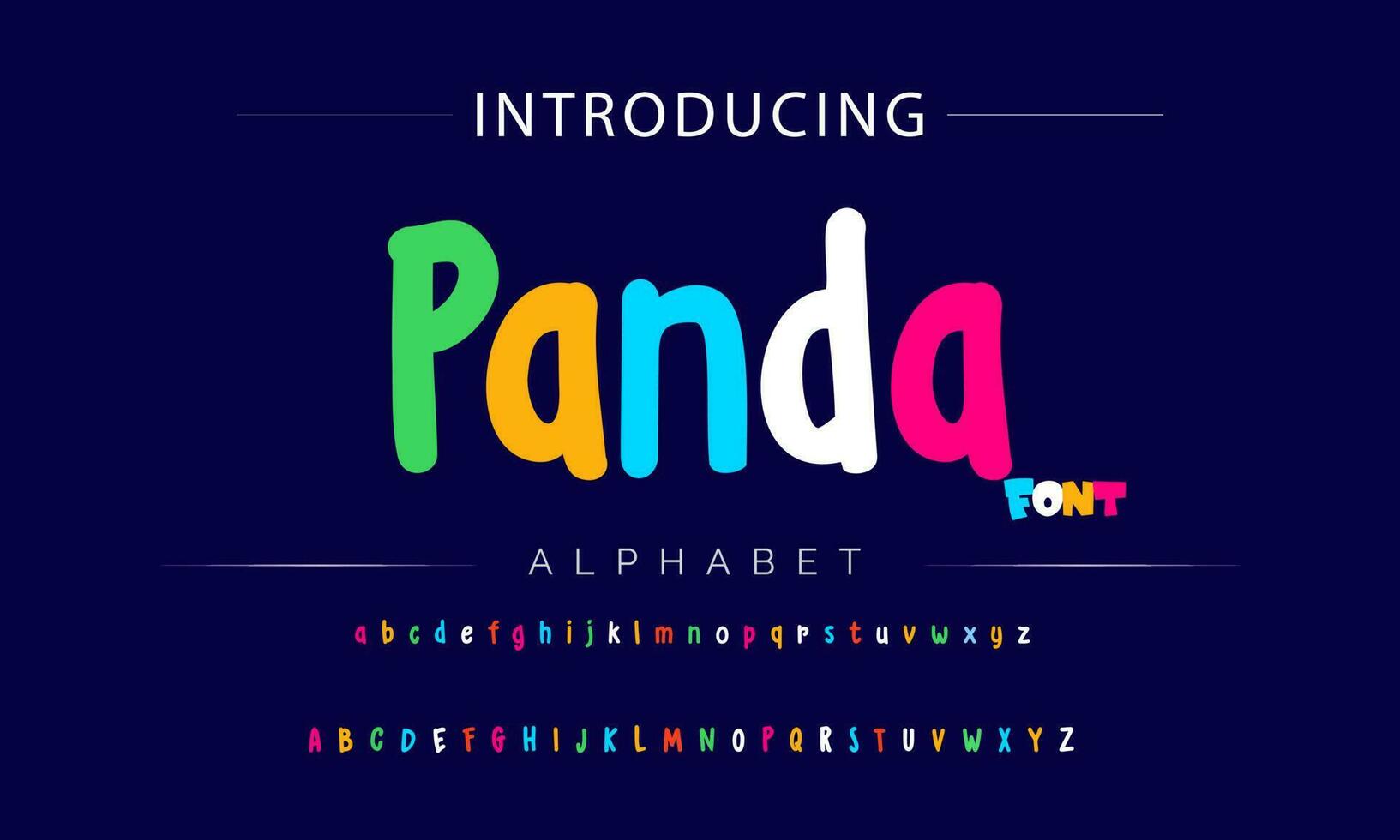 Funky colorful cartoon font type. Vector alphabet