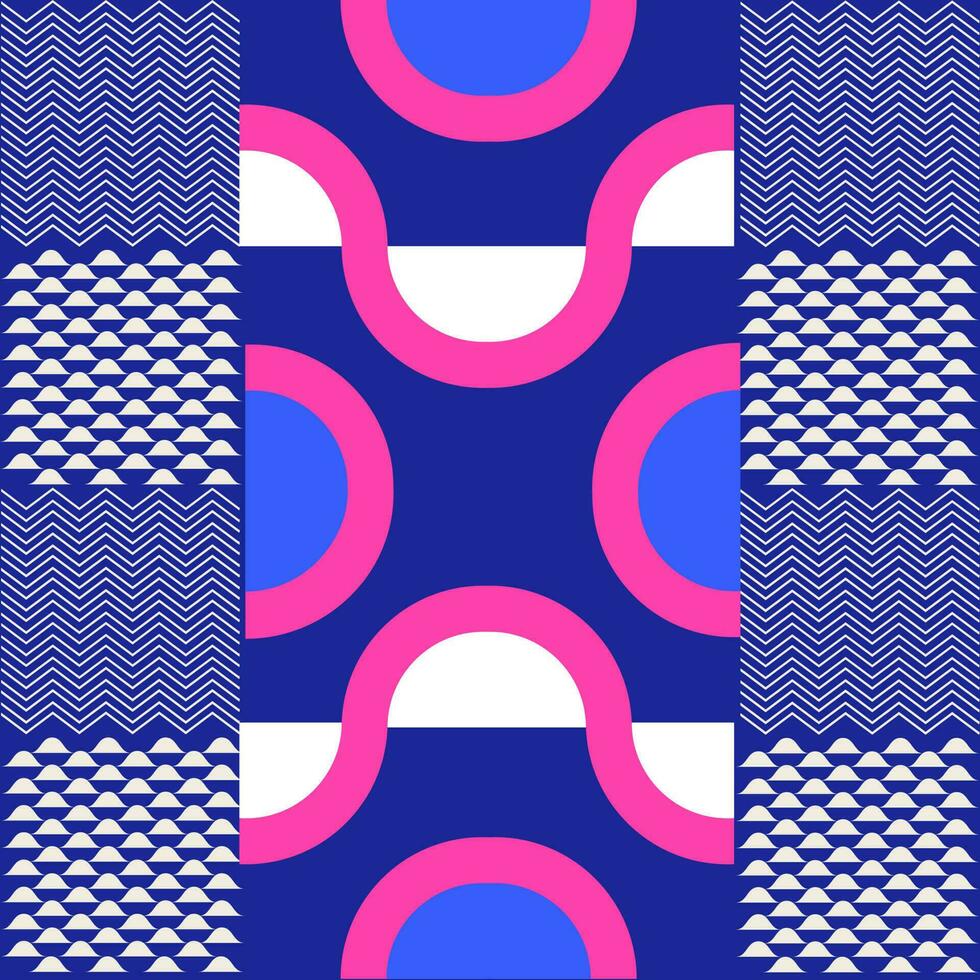 Different style print patterns abstract background in purple color. vector