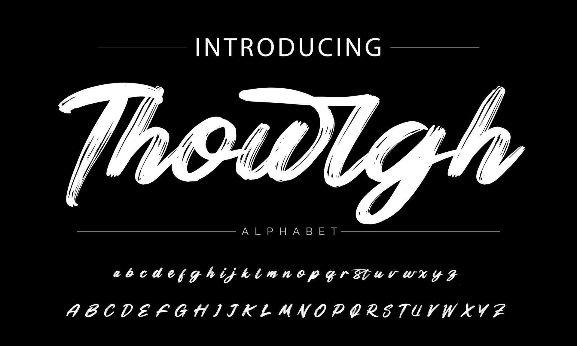 ABSERVE BRUSH Signature Font Calligraphy Logotype Script Brush Font