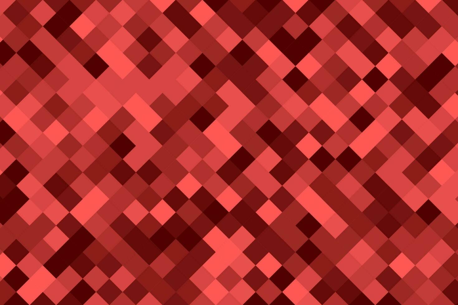 Red pixel quilt square pattern vector art. Digital data technology background.