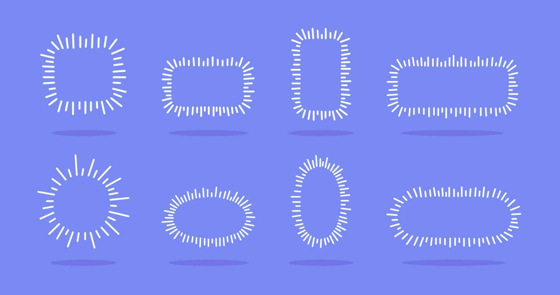 White speech bubble element collection, Vector text box, Empty space speech bubble.