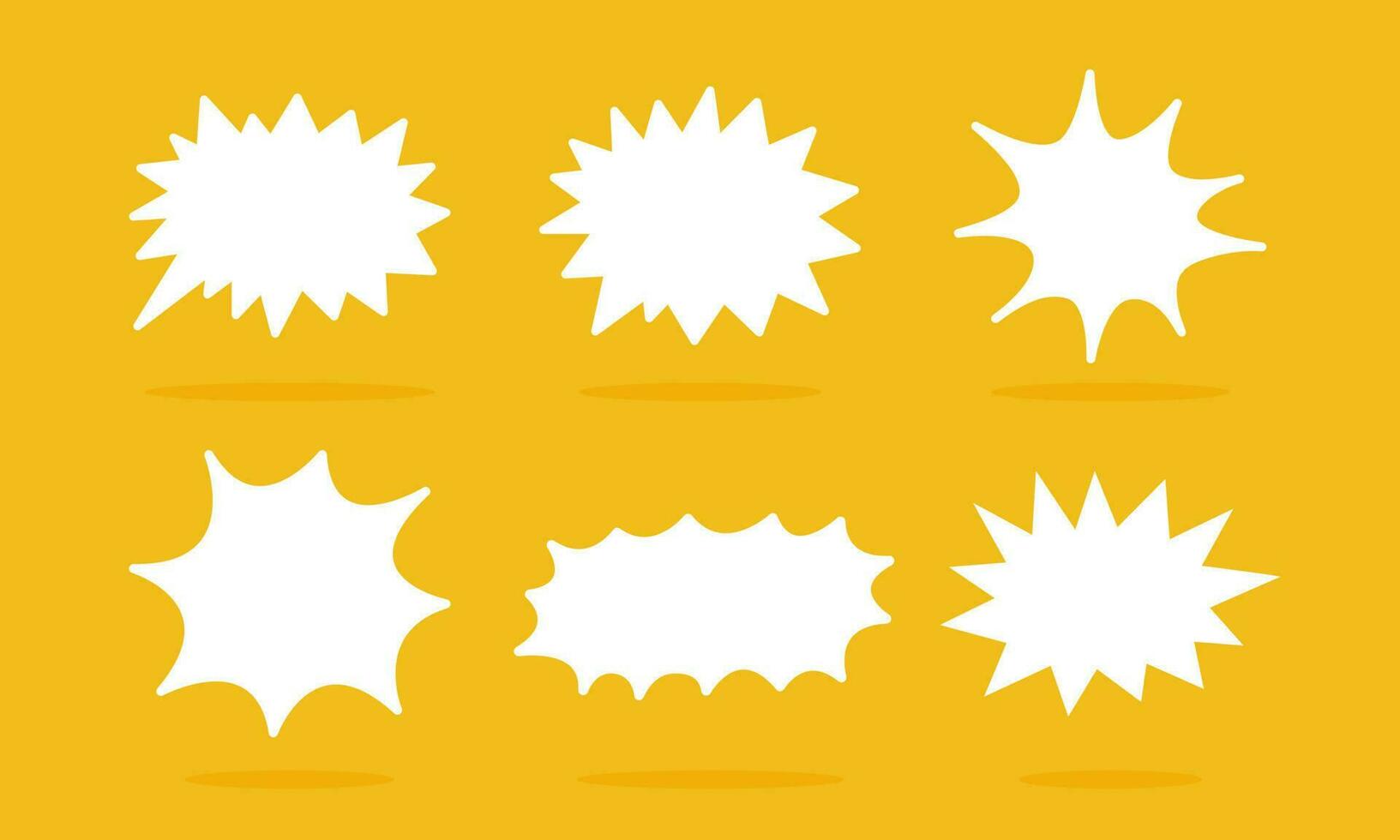 White speech bubble element collection, Vector text box, Empty space speech bubble.