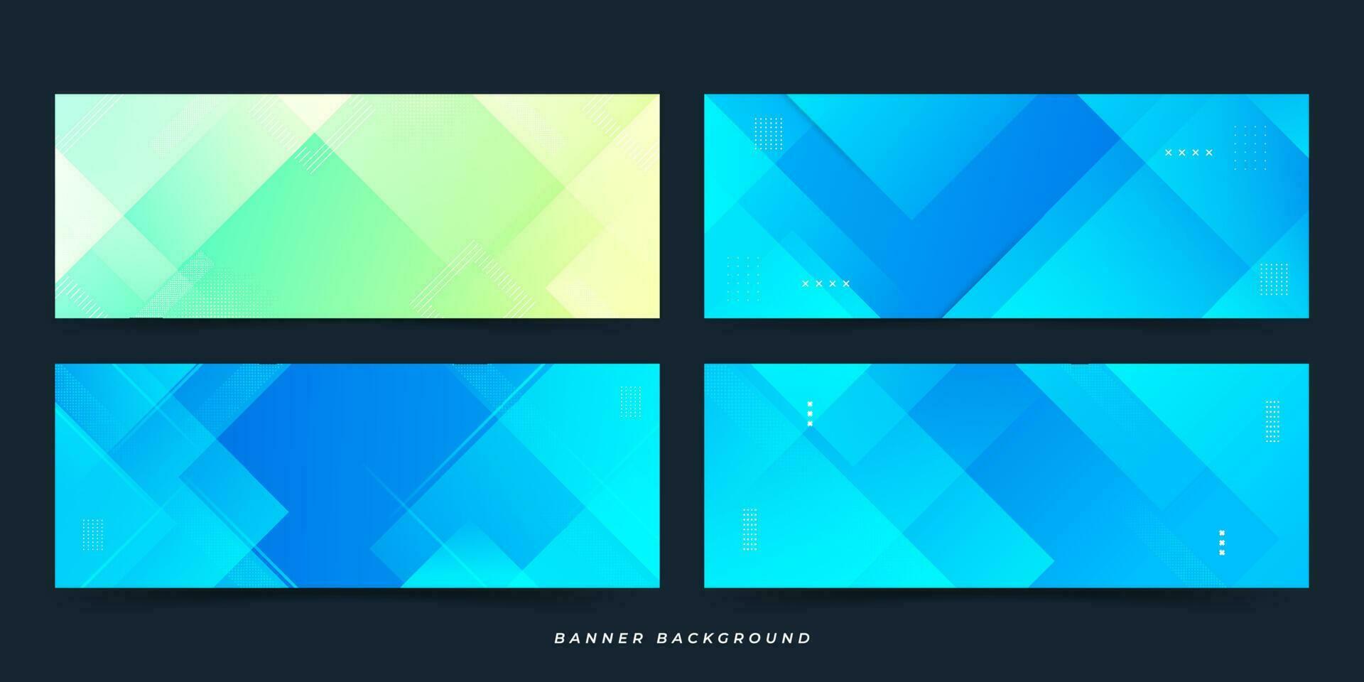 banner background. colorful, light gradation, 4 sets of collections vector