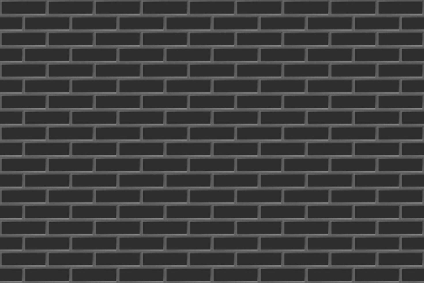 Black seamless brick wall texture background vector