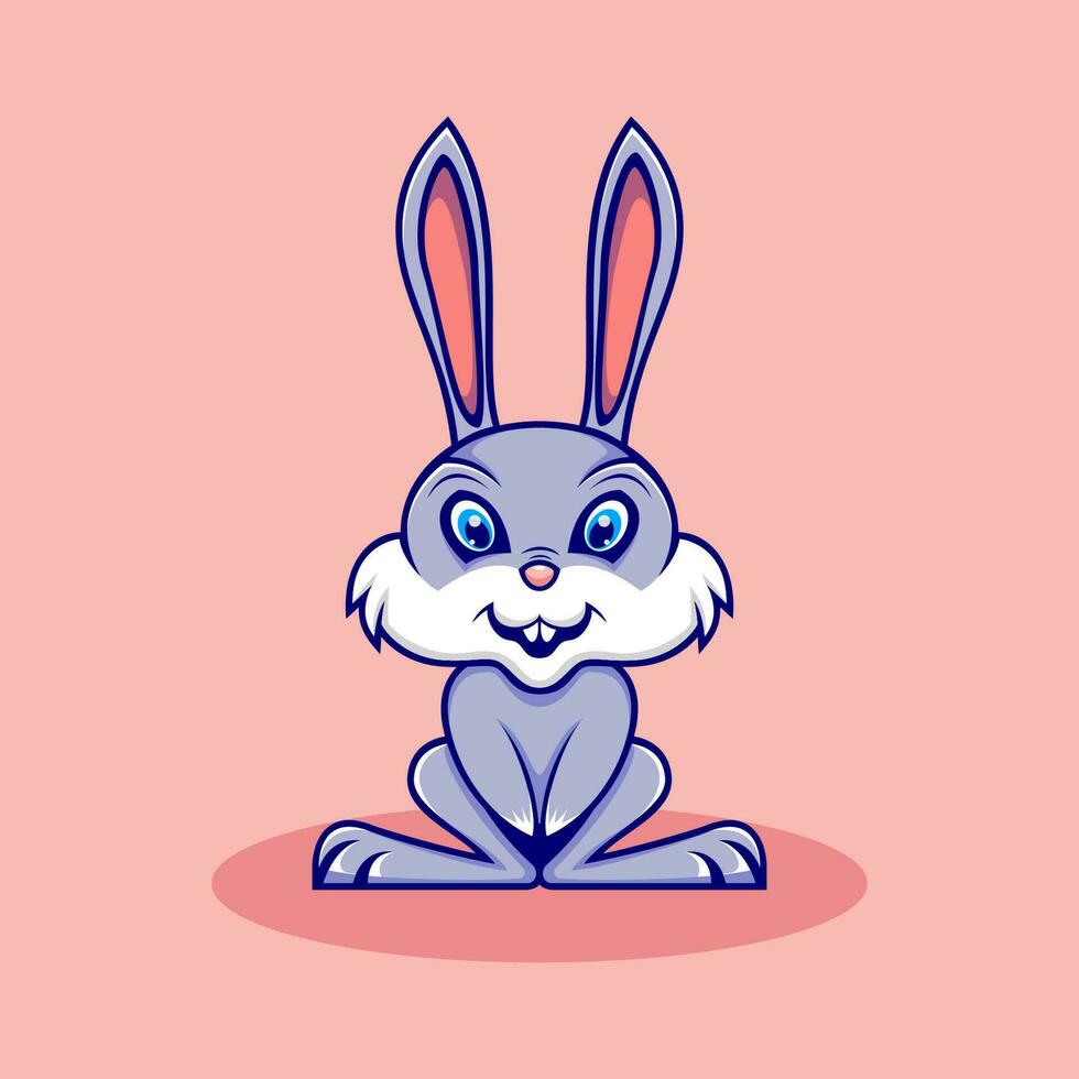 un dibujos animados Conejo linda vector