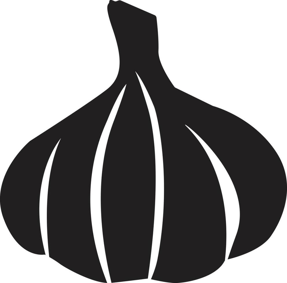 ajo icono. ajo bulbo signo. vegetal símbolo. plano estilo. vector