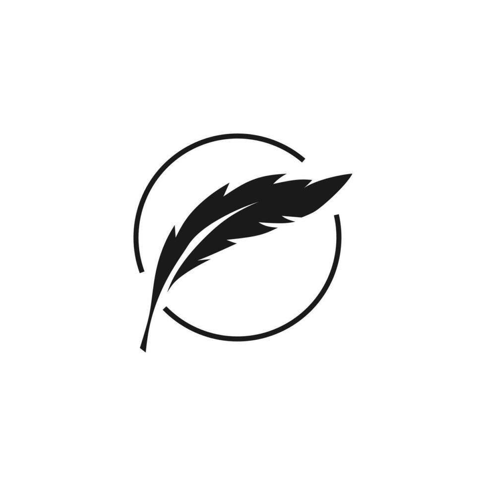 feather logo vector template design