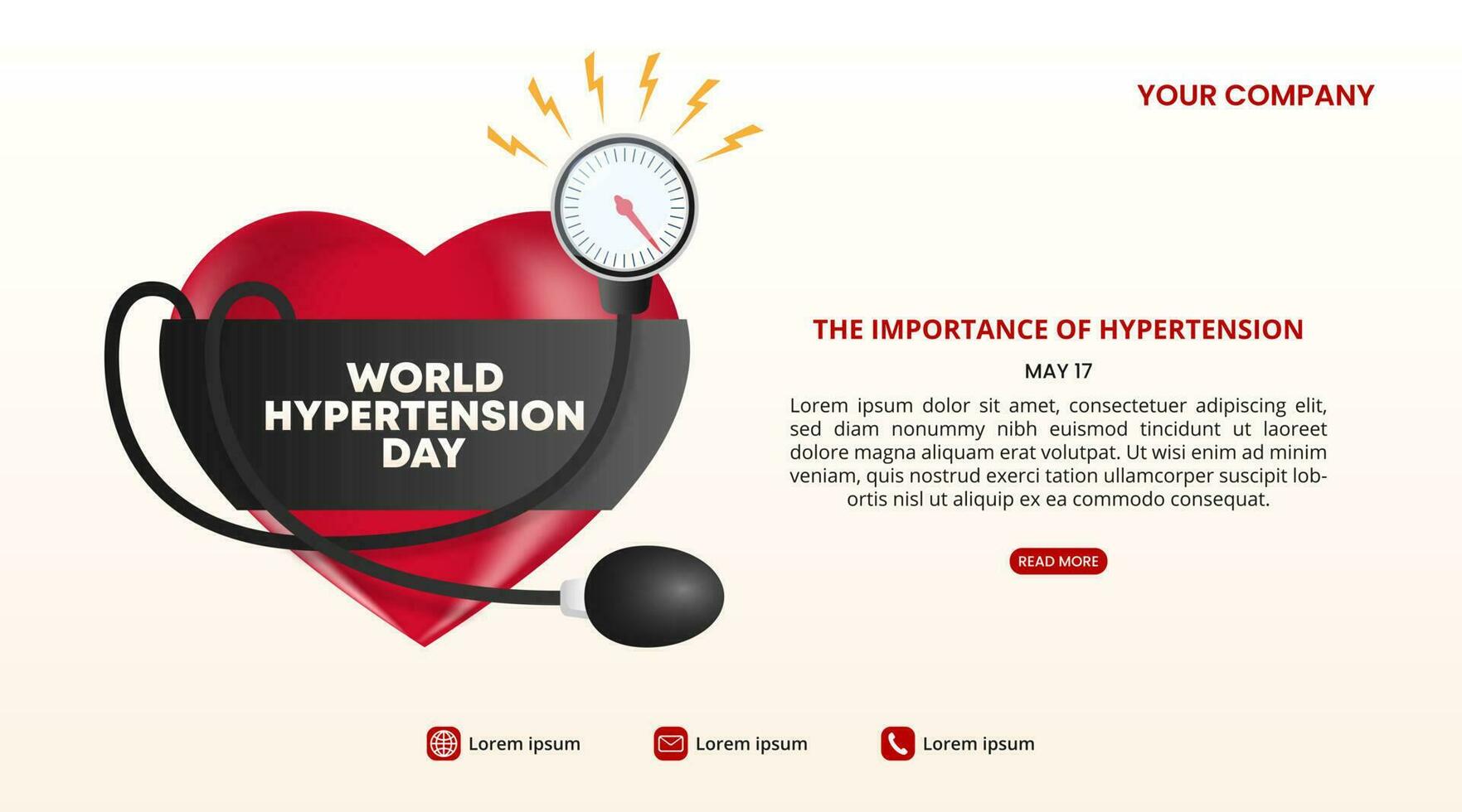 World hypertension day background with sphygmomanometer vector