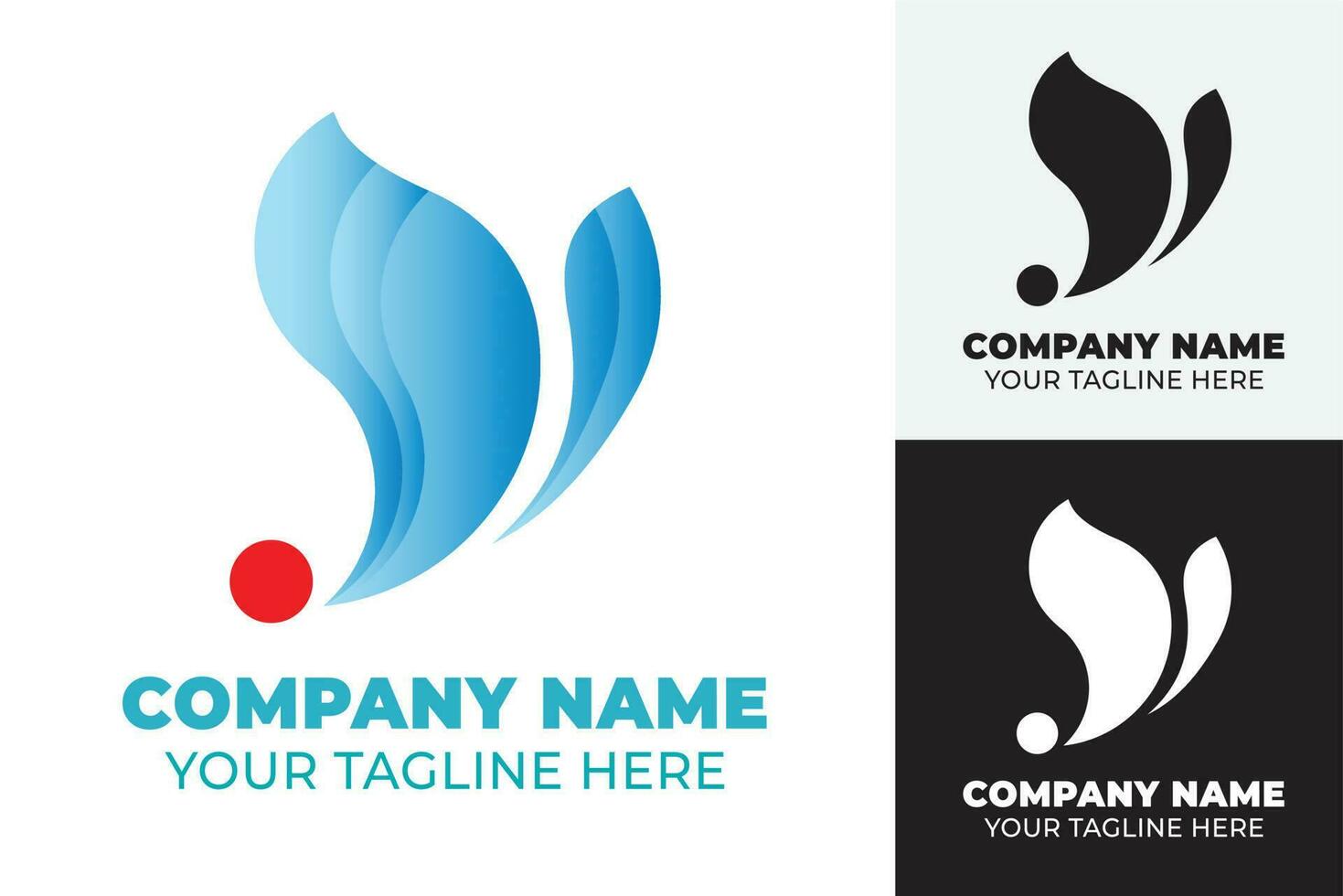 Logo symbolizes a burning passion concept. Gradient blue logo Pro Vector