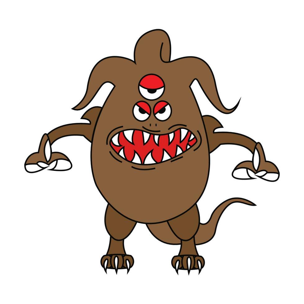Monster illustration  Free Vector Illustration