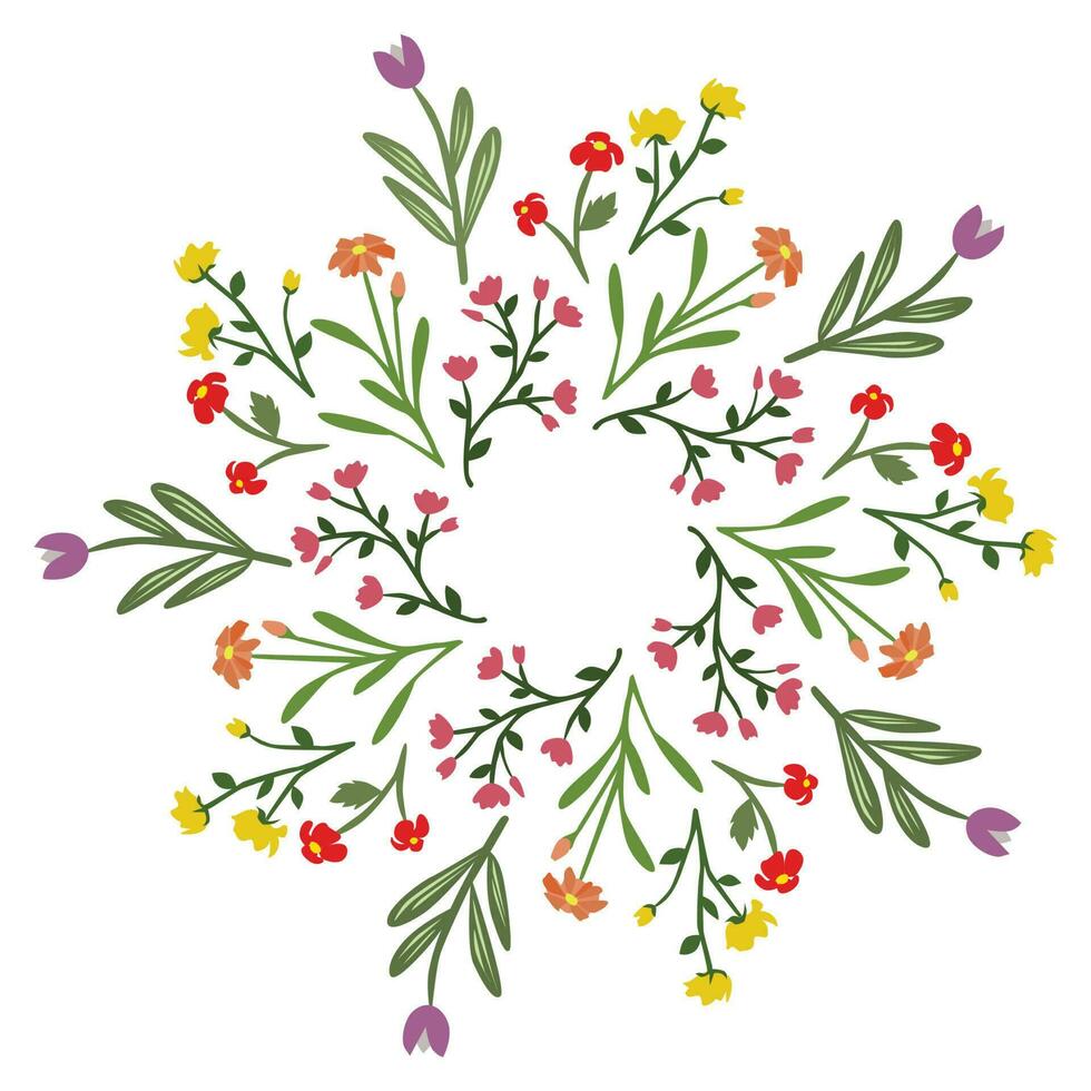 estético floral guirnalda vector