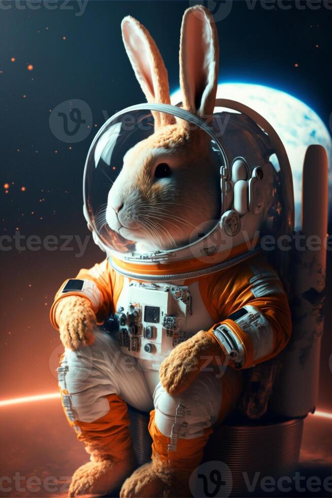 rabbit dressed as a star wars character. . photo