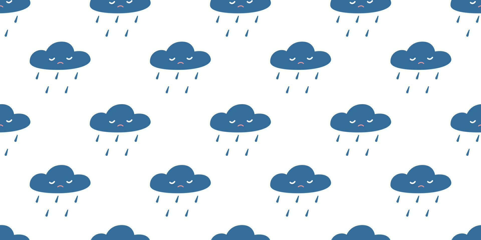 cute weather seamless pattern bg vector