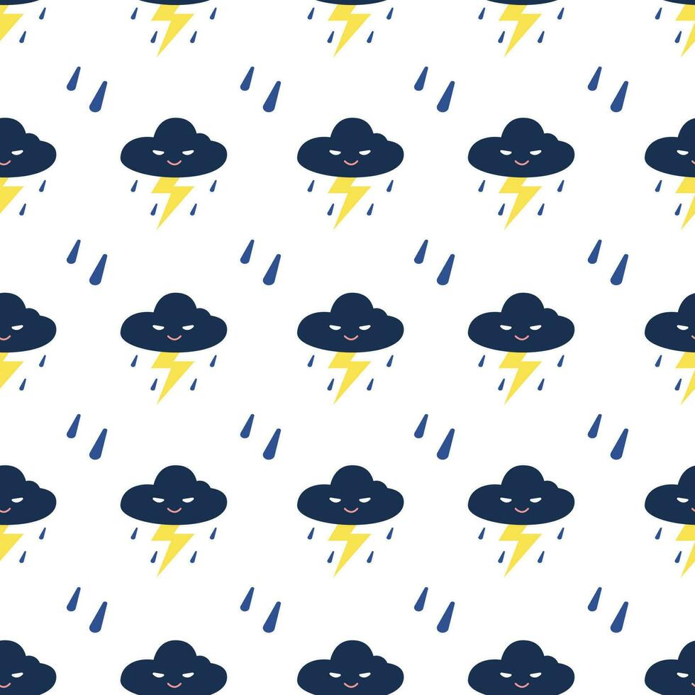 cute weather seamless pattern bg vector