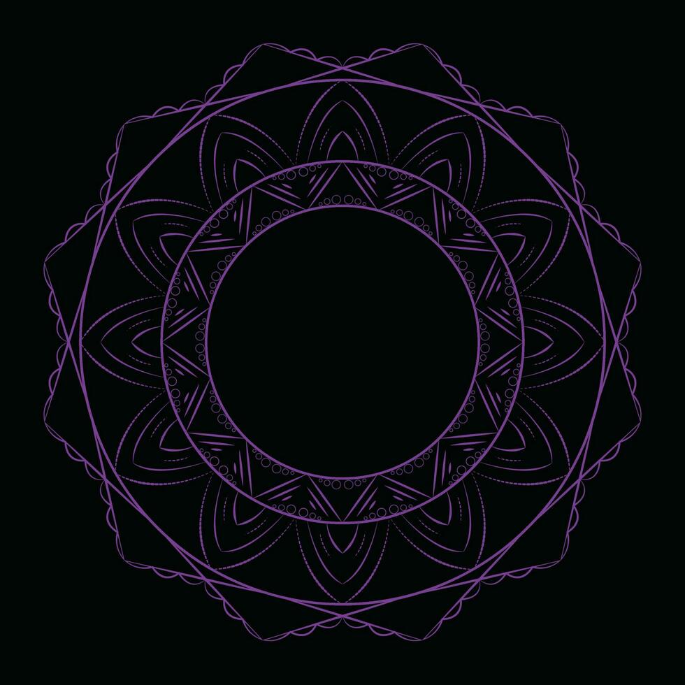 Beautiful floral mandala design, creative ornamental decorative element in circle shape vector