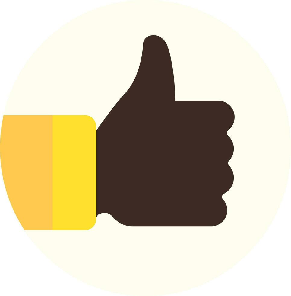 color icon like thumb up flat style vector