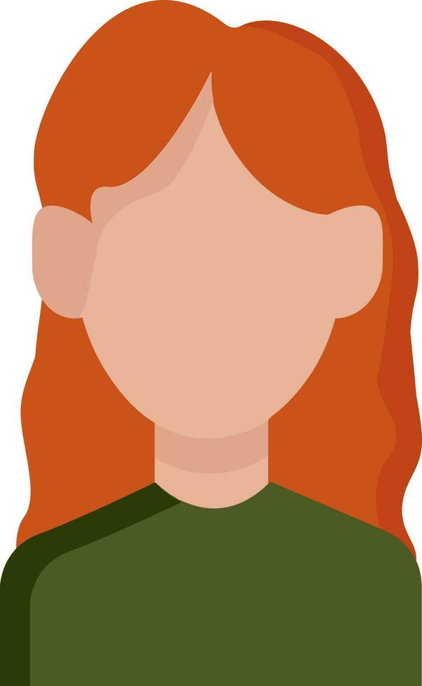 icono de colores mujer joven niña avatar vector