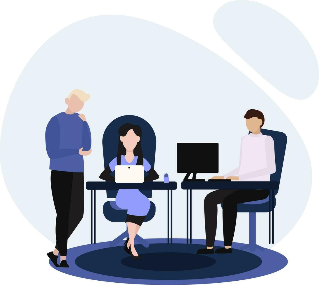 Vector illustration for business office work teamwork