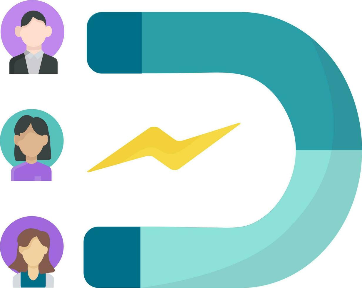 color icon for business attract new customers, buyers vector