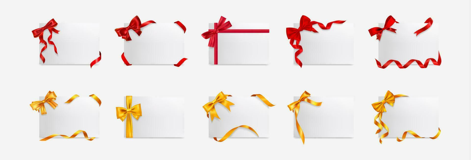 Realistic gift boxes mockup set collection vector