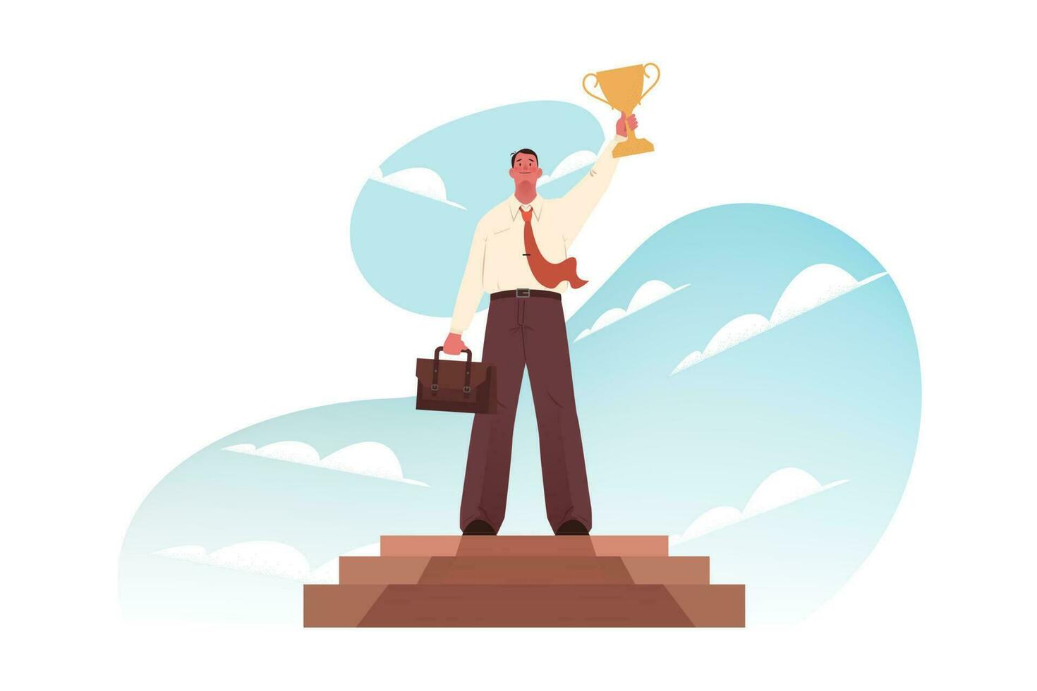 Success, celebration, win, goal achievement, business concept. vector
