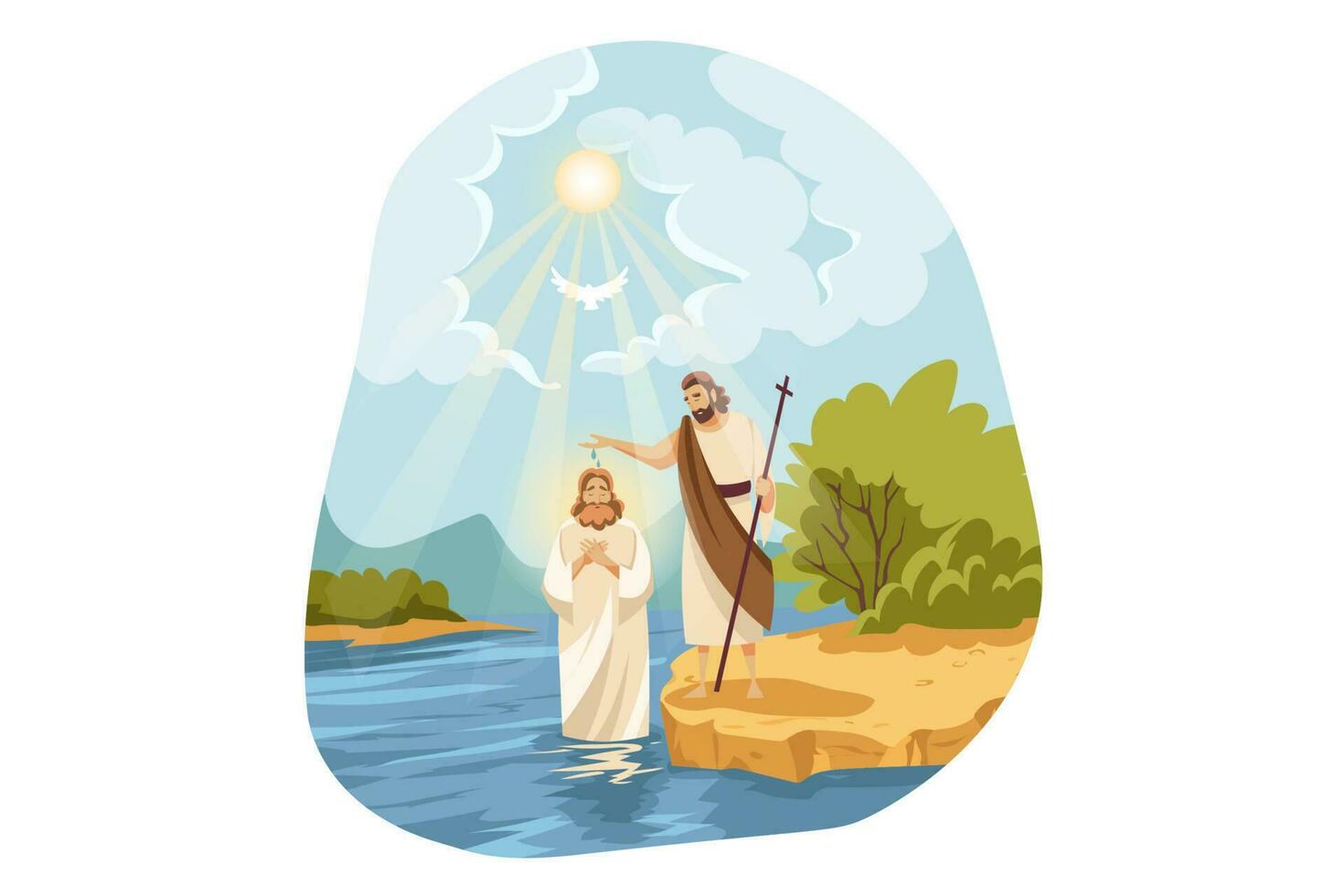 Christianity, religion, Bible concept vector