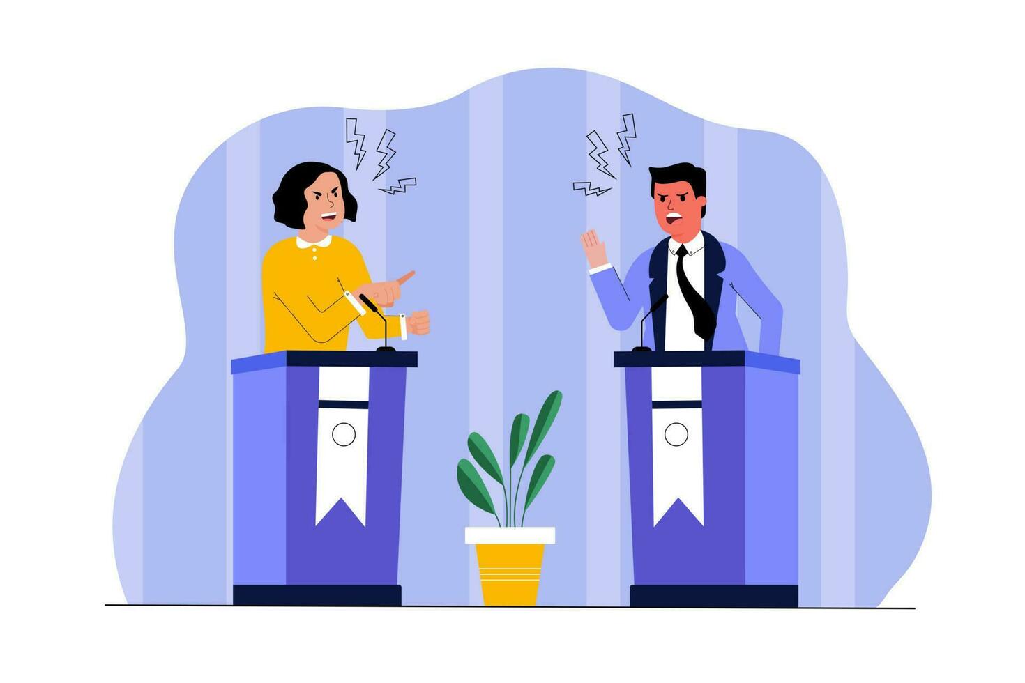 Politics, meeting, debate, communication, business, election concept vector