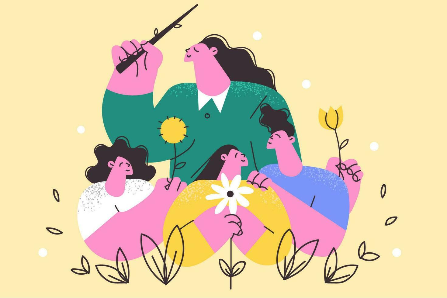 Happy teachers day celebration concept vector