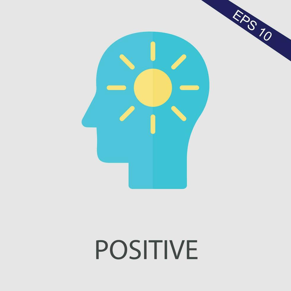 Positive Flat Icon Vector Eps File