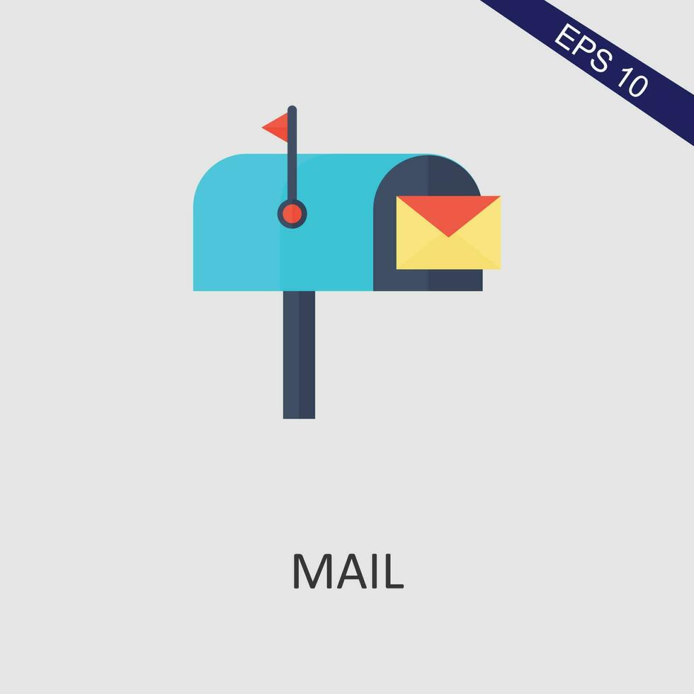 Mail Flat Icon Vector Eps File